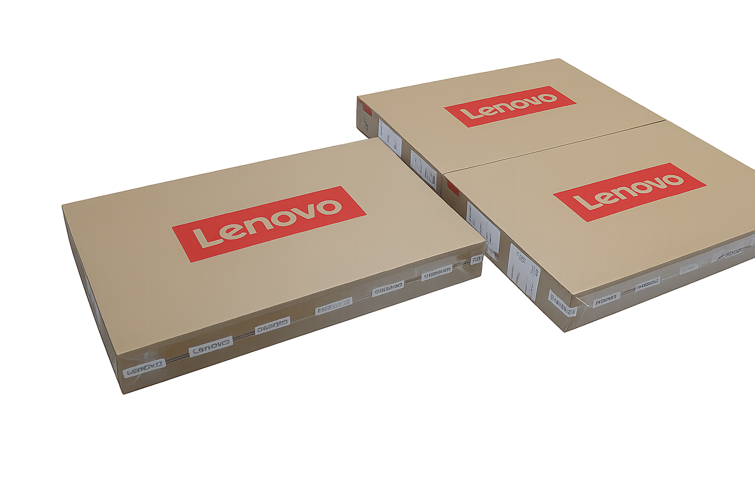 Cajas de laptops Lenovo entregadas como premios