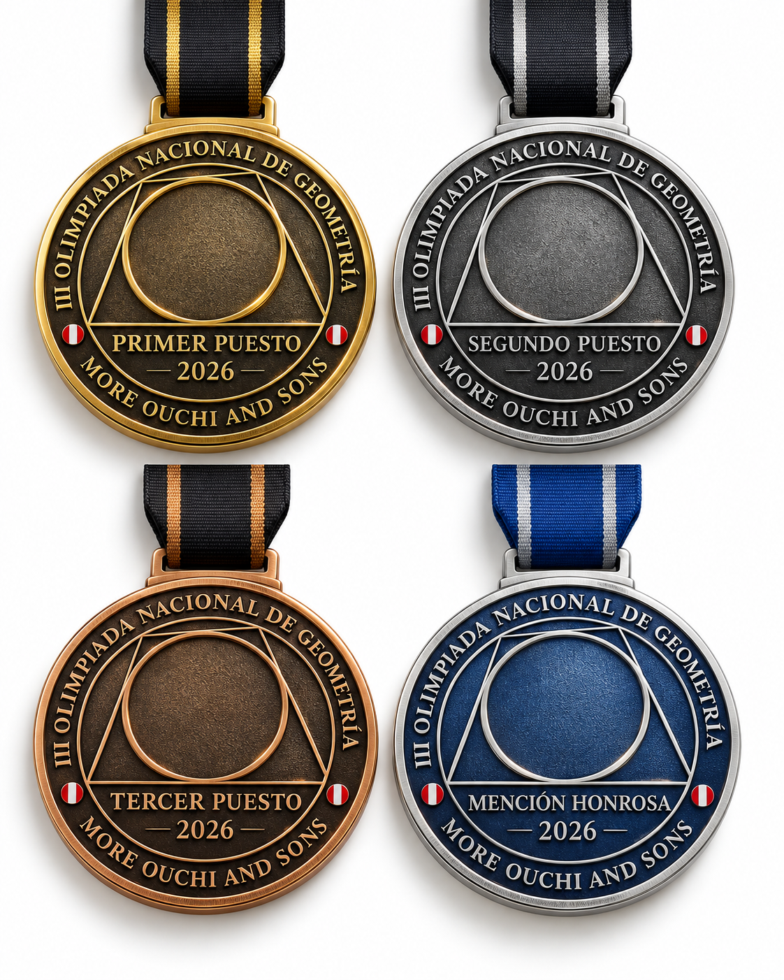 Medallas de oro, plata, bronce y mención honrosa de la Olimpiada Nacional de Geometría 2026