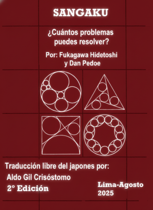 Portada de Sangaku, traducción libre del japonés por Aldo Gil Crisóstomo